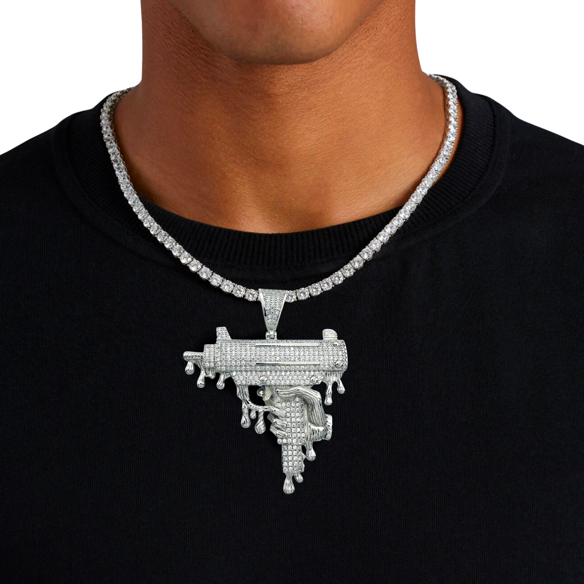MAC-11 Diamond Pendant
