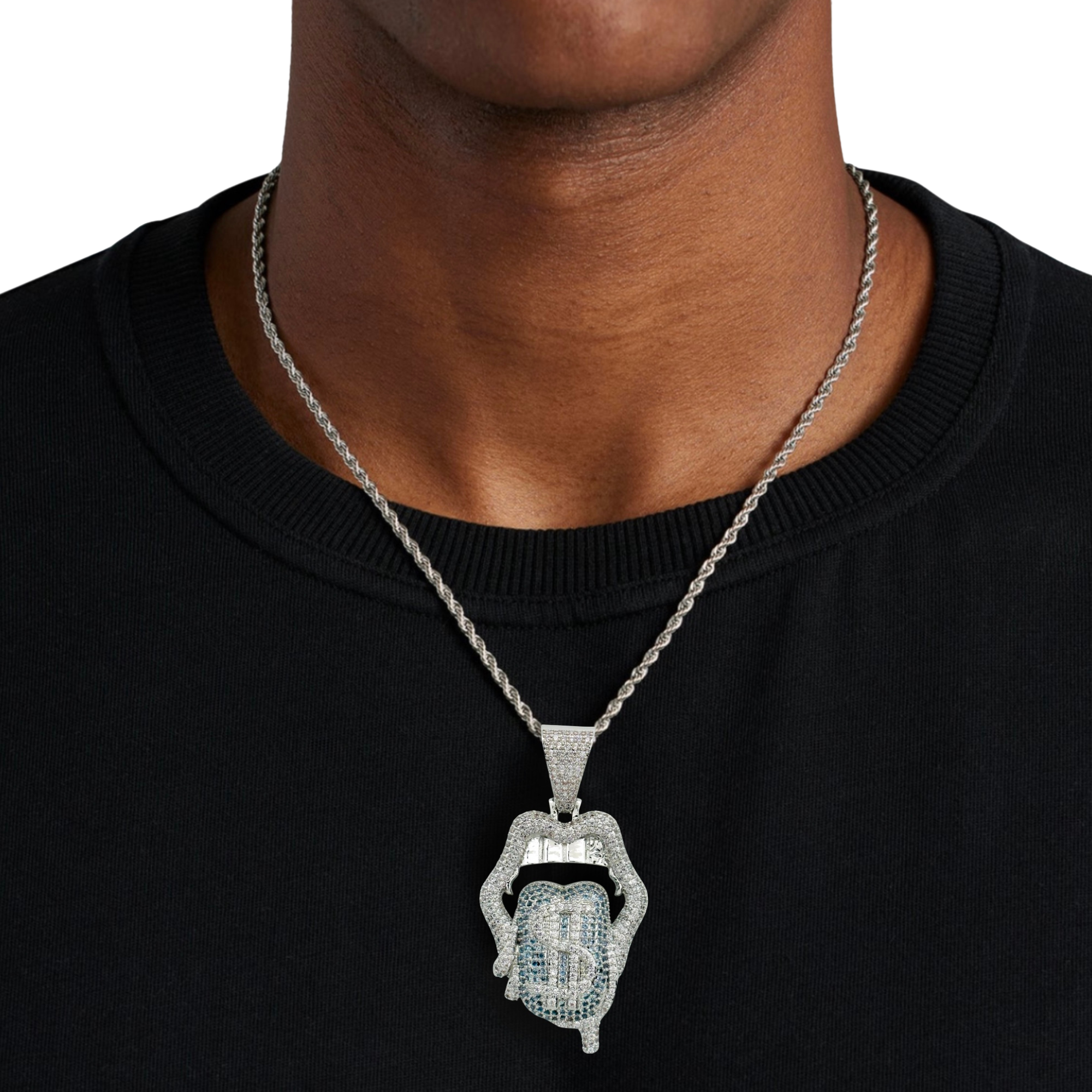 Money Talk Blue Diamond Pendant