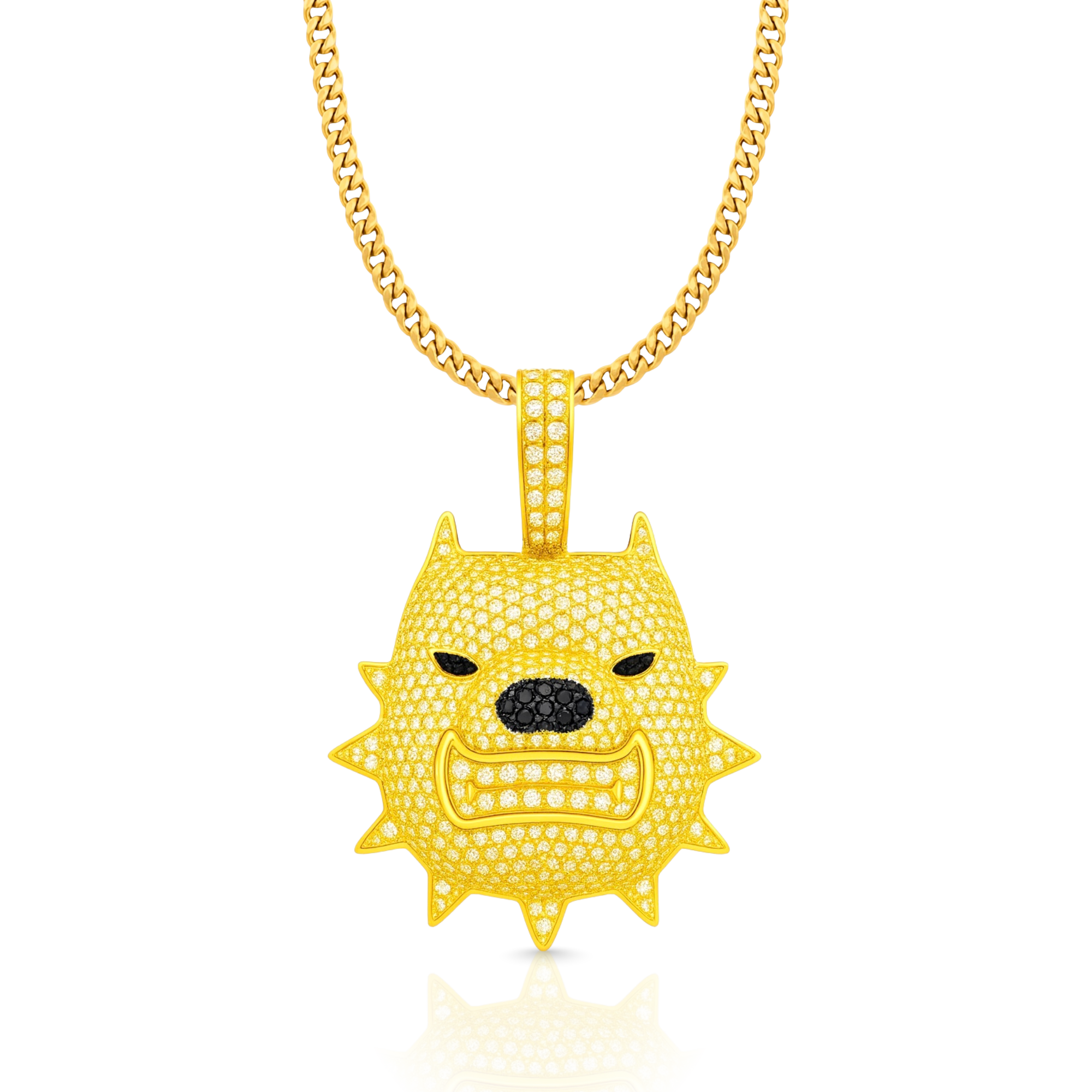 Bulldog Diamond Gold Pendant
