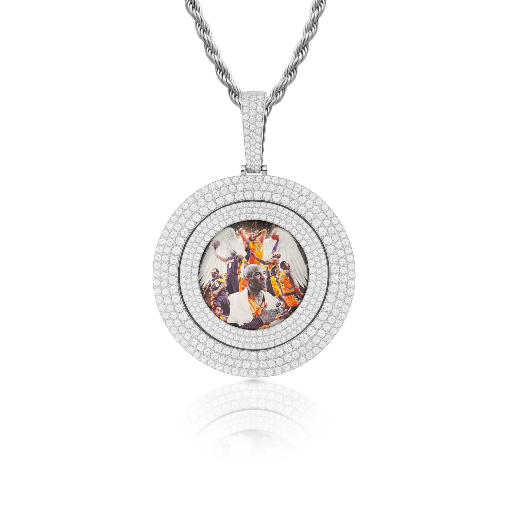 Spinning Diamond Custom Photo Pendant