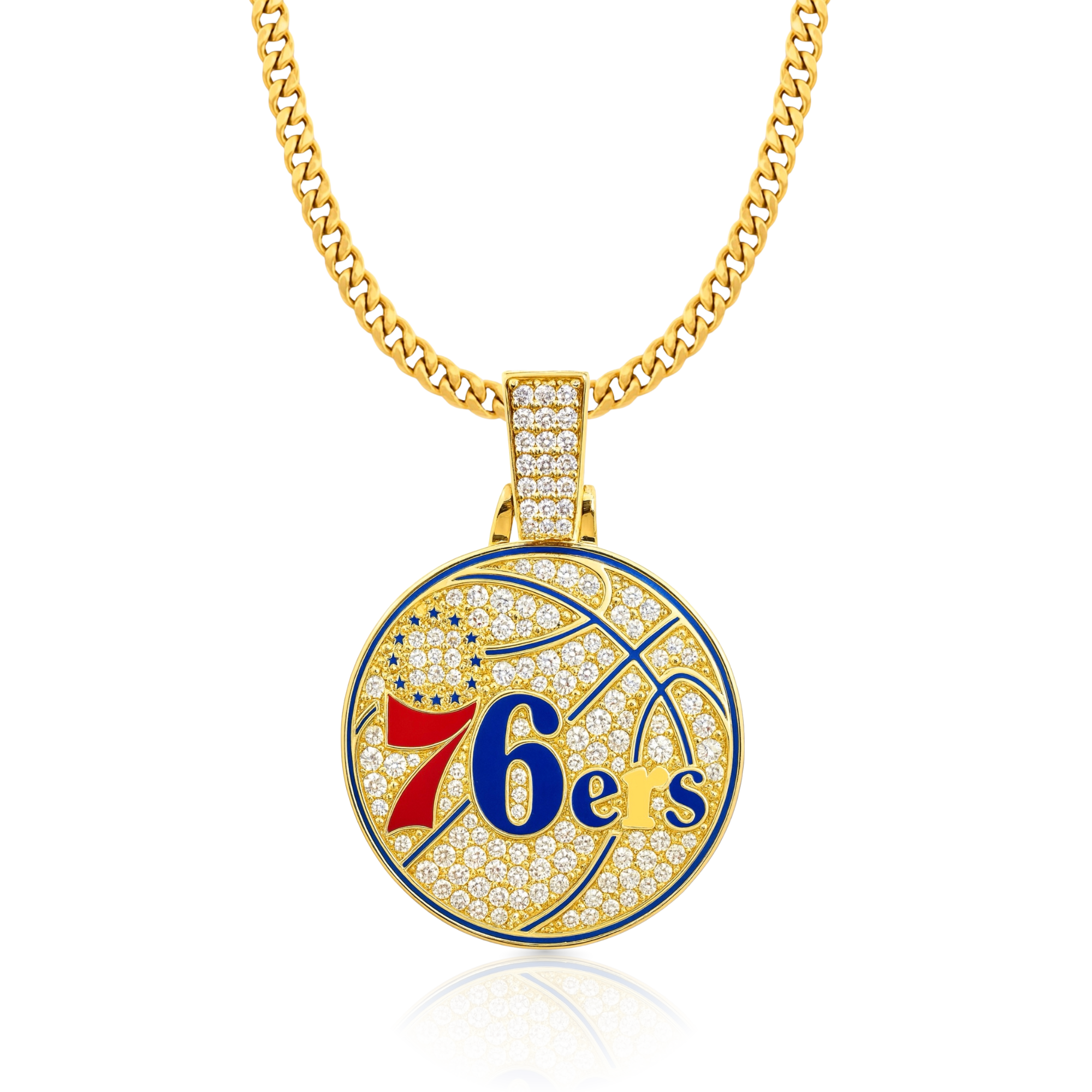 76ers Diamond Gold Pendant