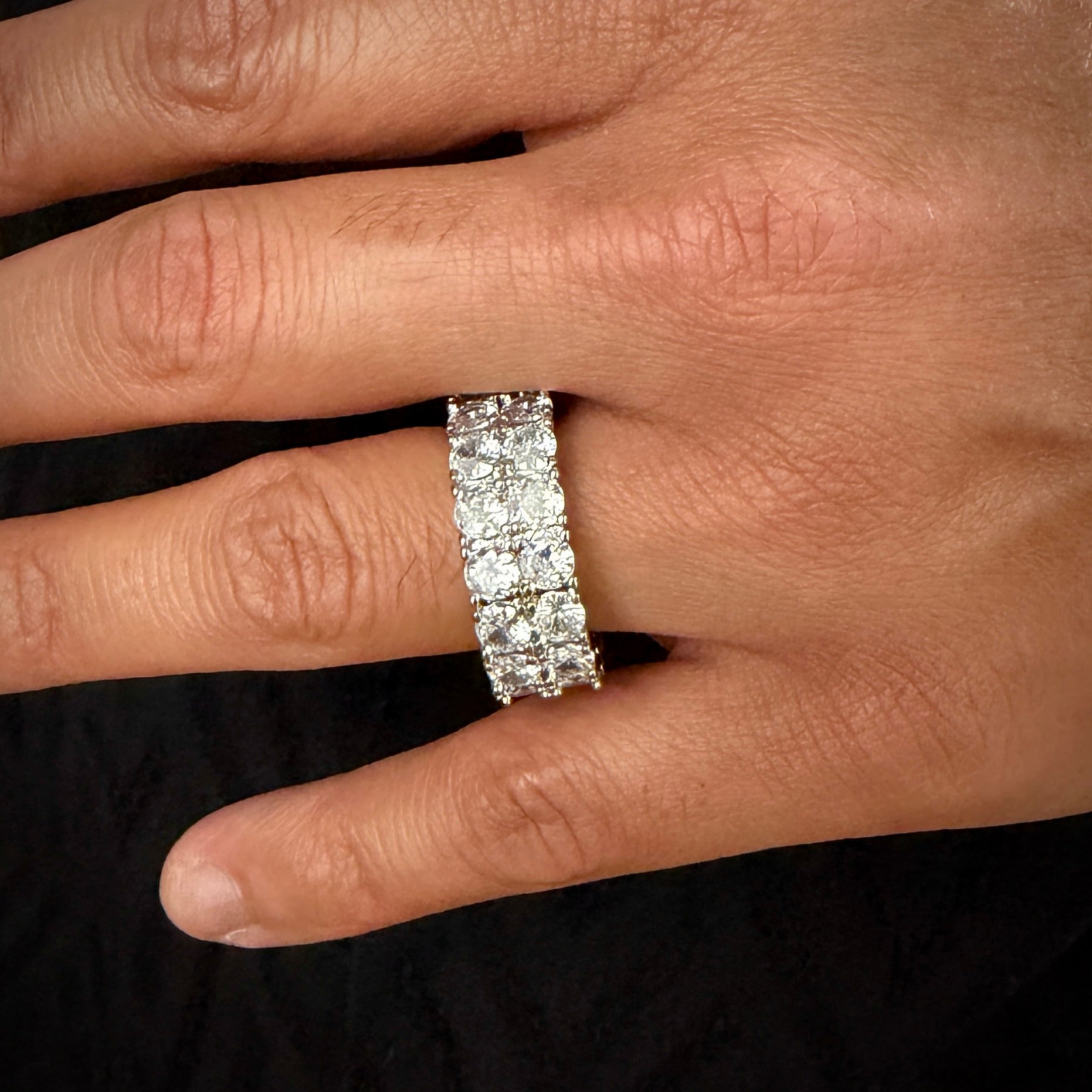 Double Tennis Diamond Ring