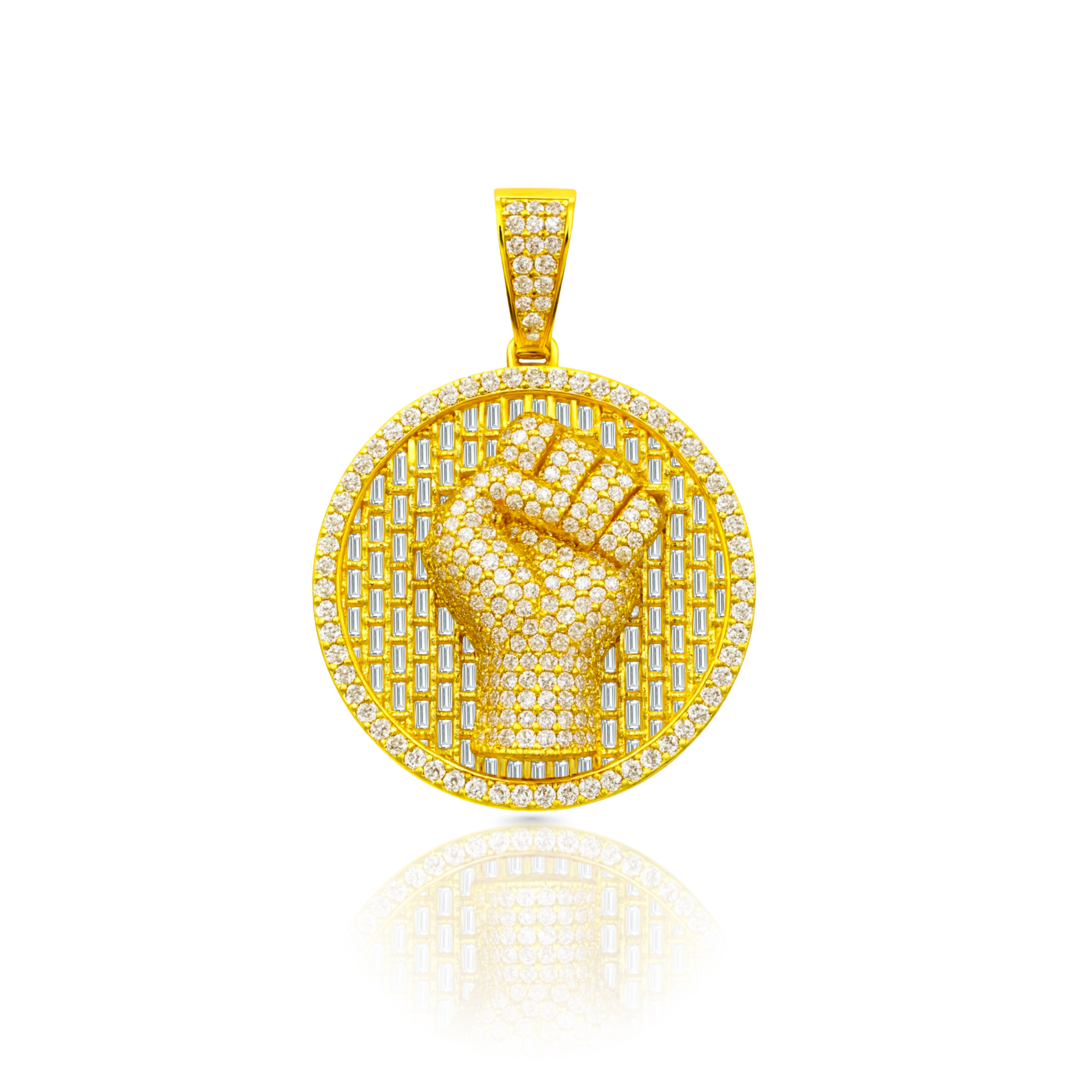 Power Fist Diamond Gold Pendant