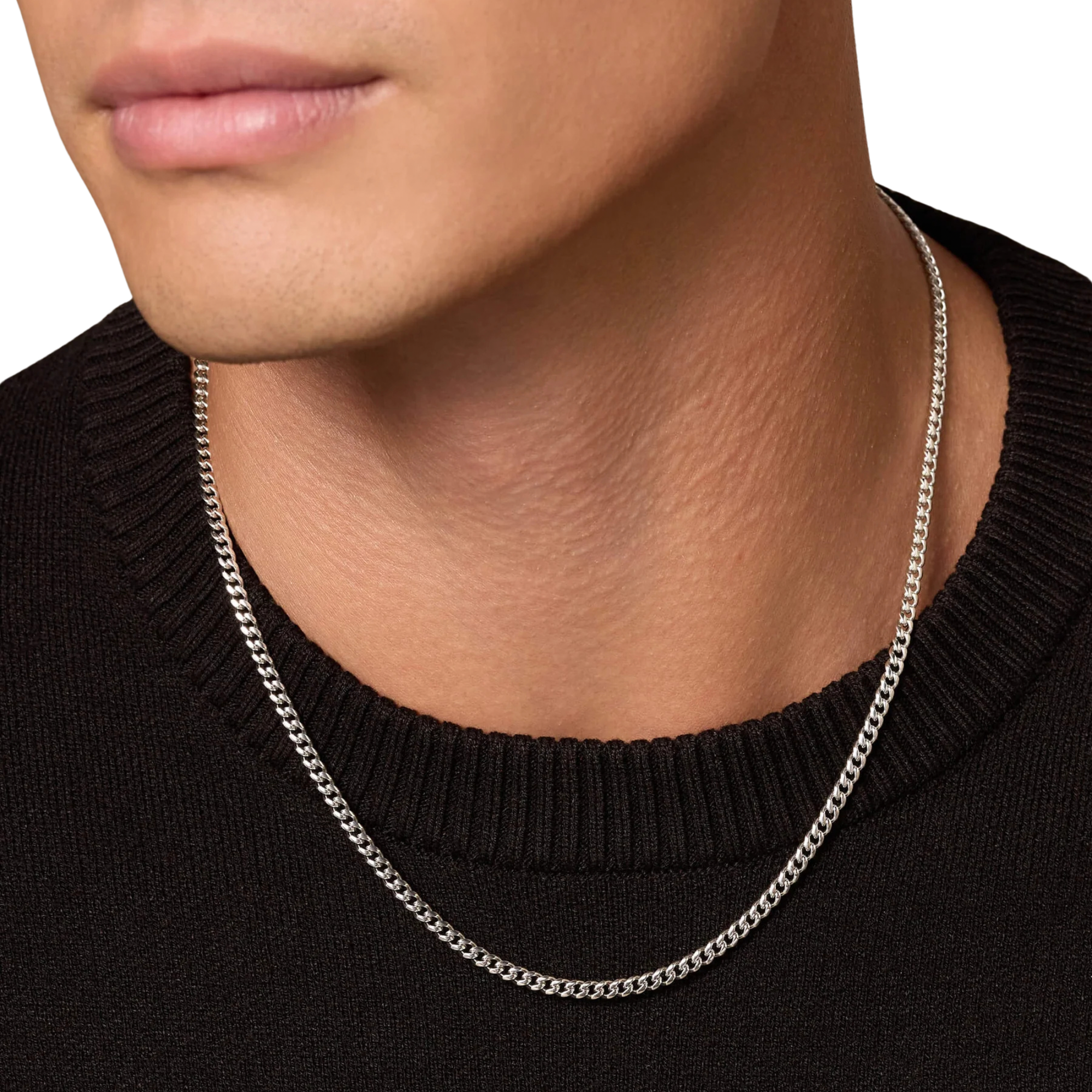 Solid Silver Cuban Chain 3mm