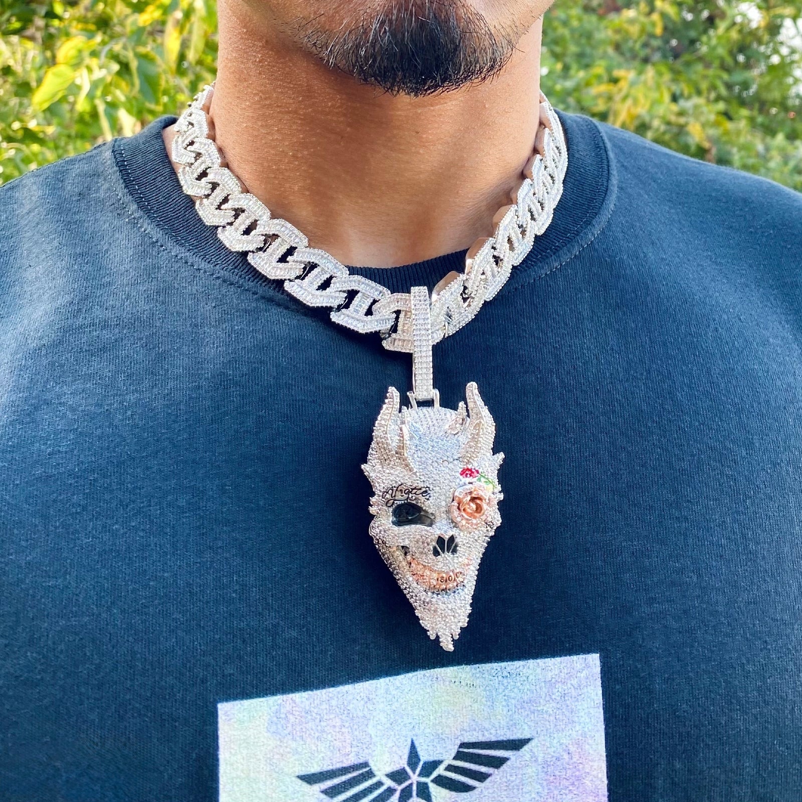 Skull Head Diamond Pendant