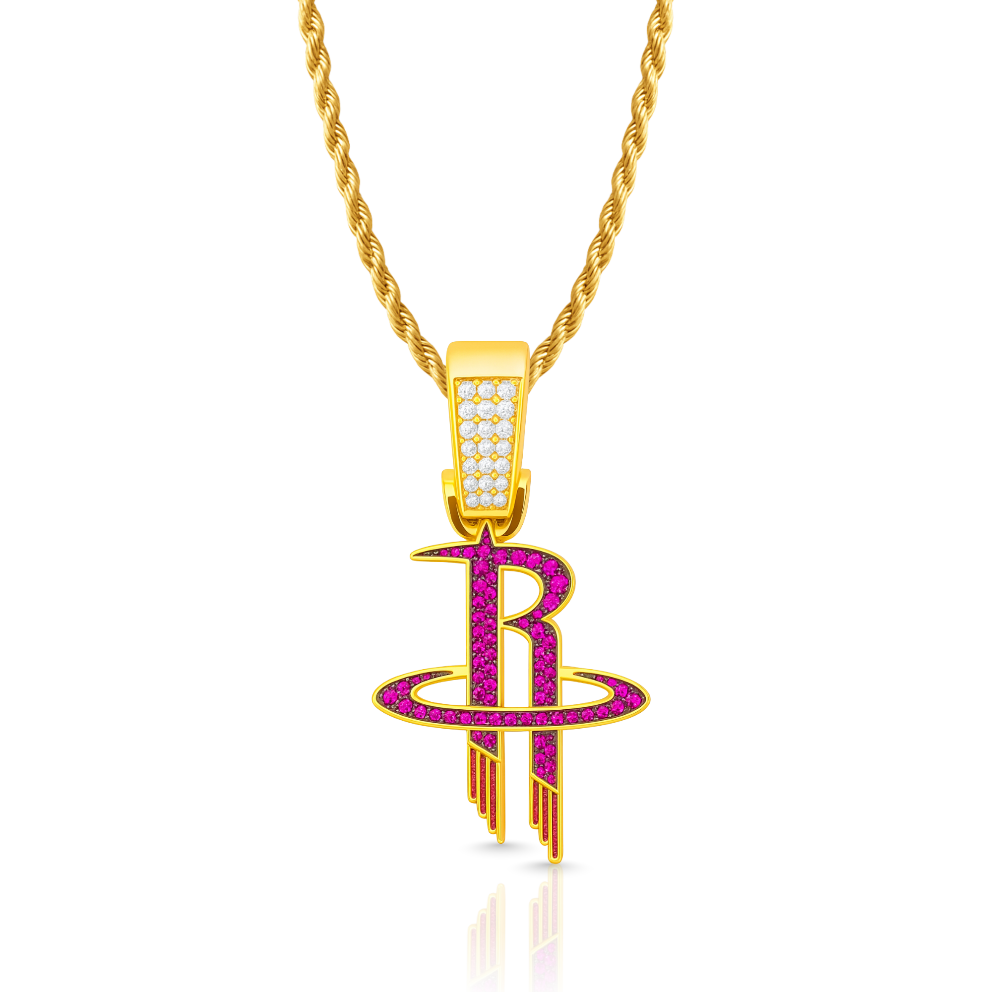 Rockets Diamond Gold Pendant
