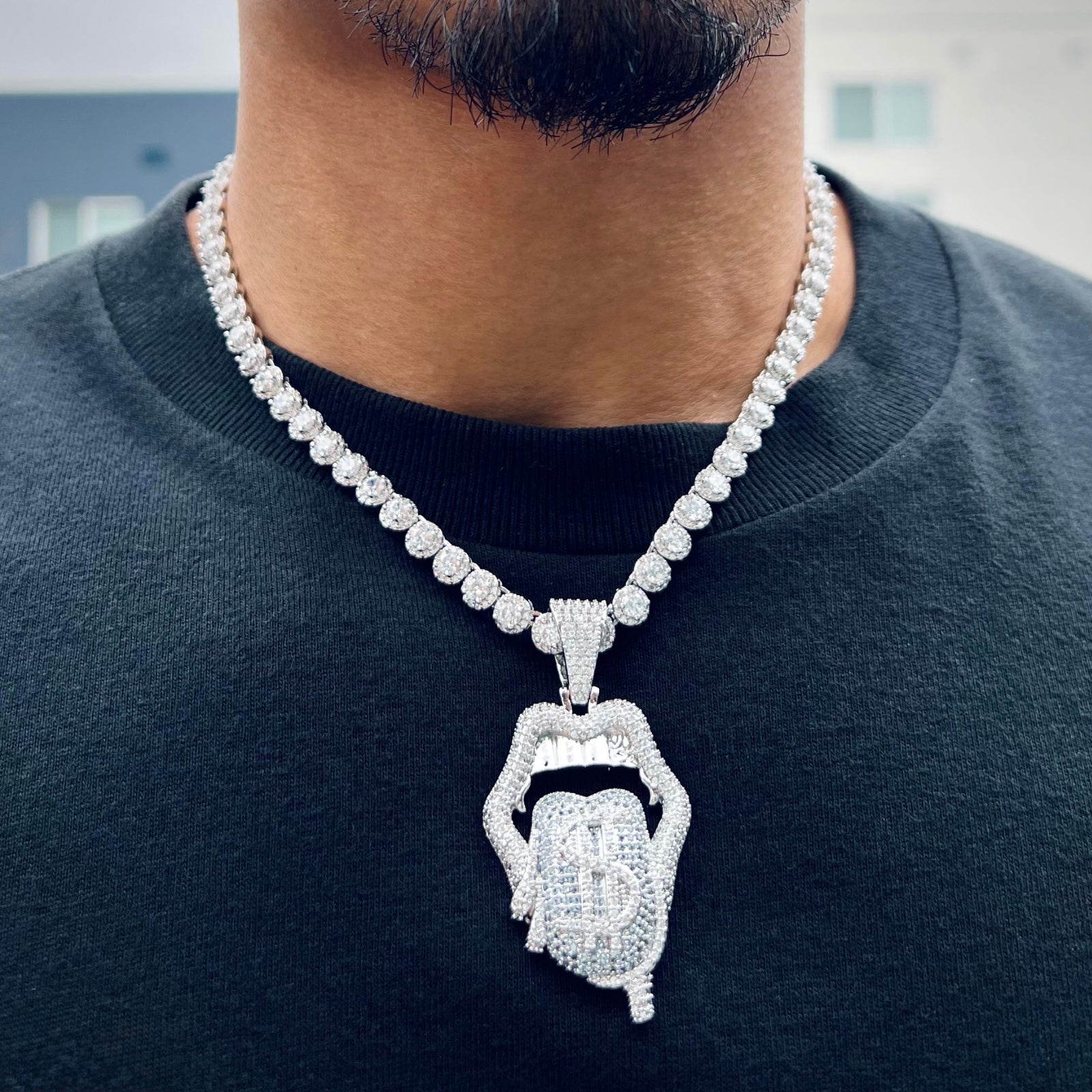 Money Talk Blue Diamond Pendant