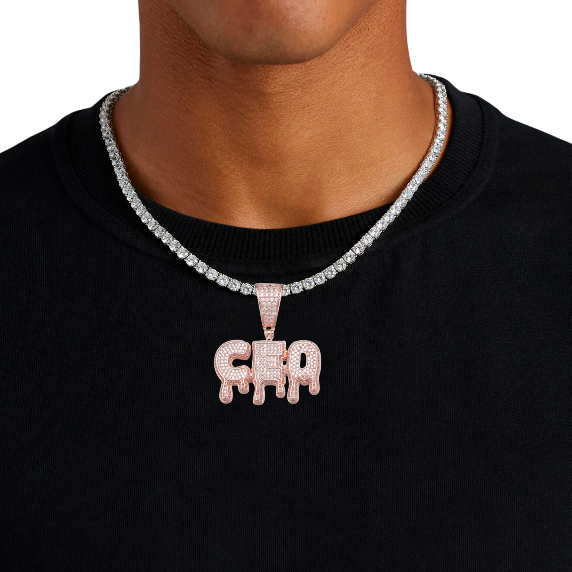 Drip Letter Custom Pendant