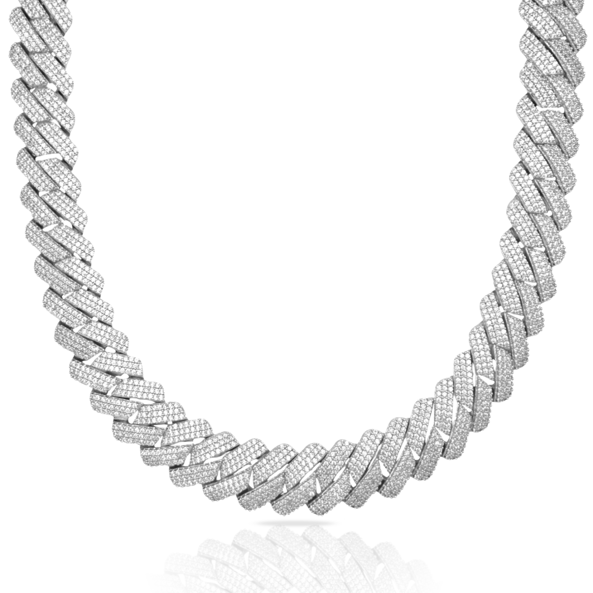 Diamond Prong Chain 19mm – GoldStarsDC Jewelry Co.