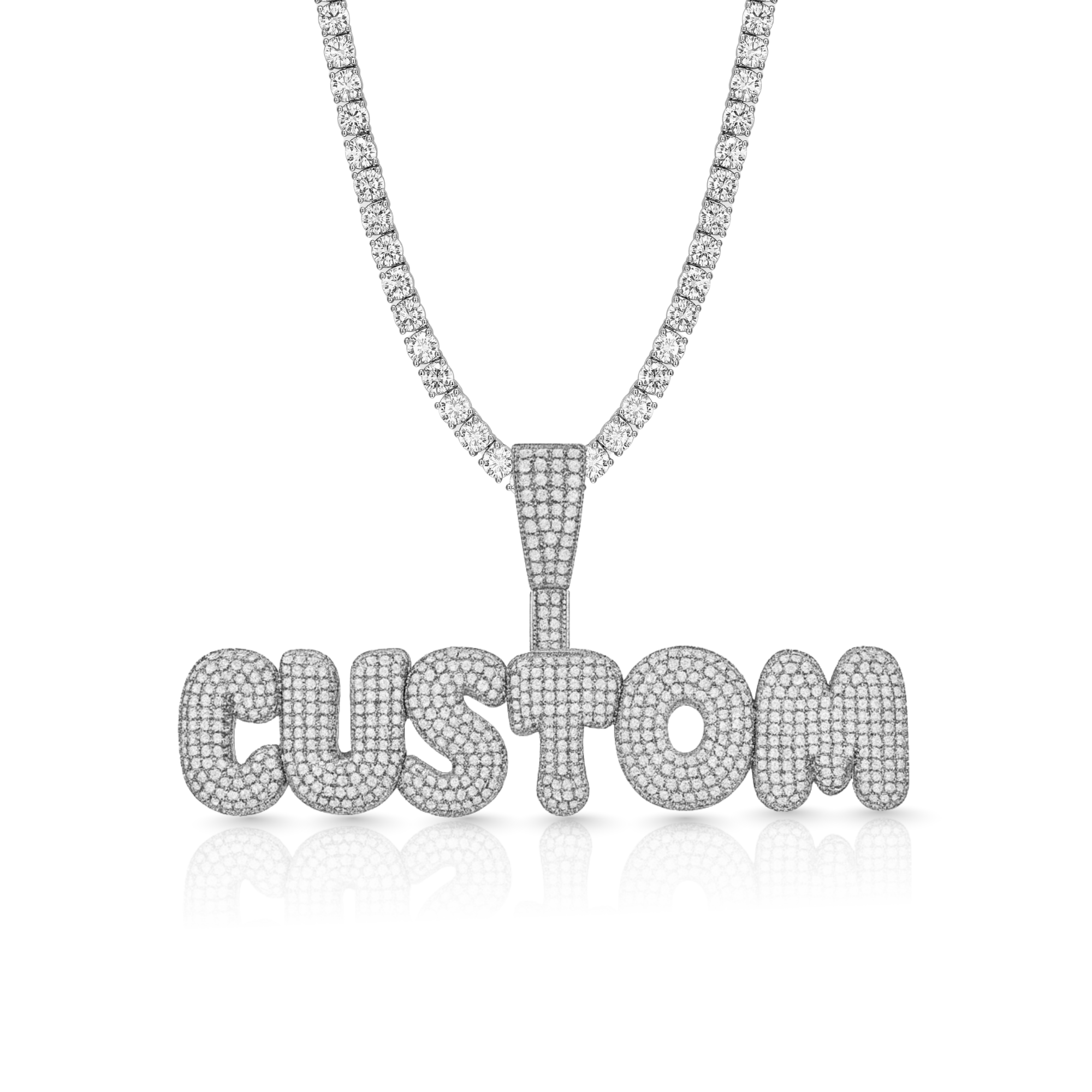 Medium Bubble Letter Custom Pendant