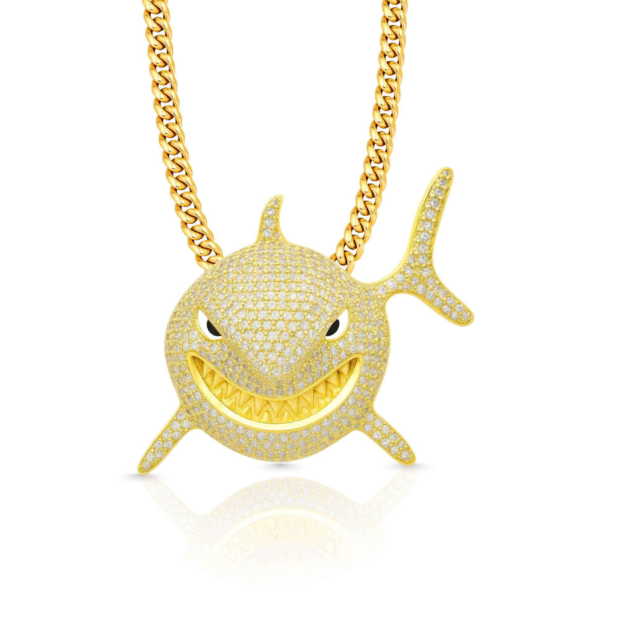 Jaws Diamond Gold Pendant