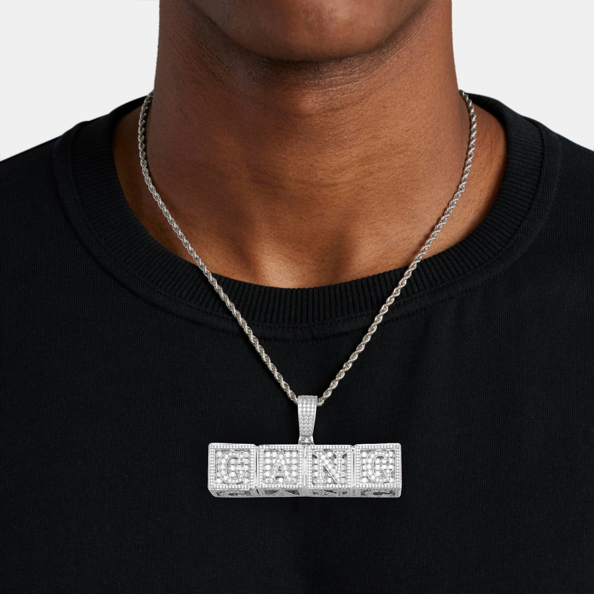 Cubic Box Letter Custom Pendant