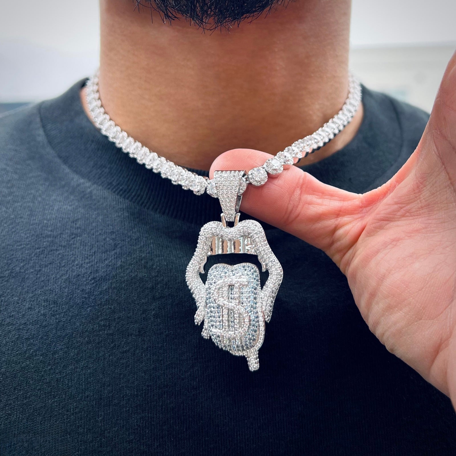 Money Talk Blue Diamond Pendant