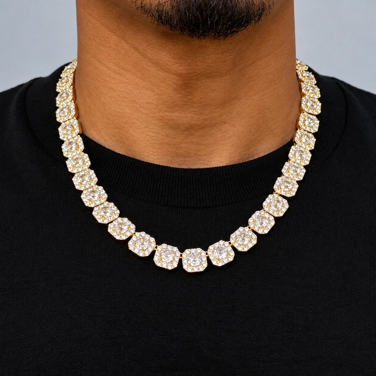 Clustered Tennis Chain Set 12mm