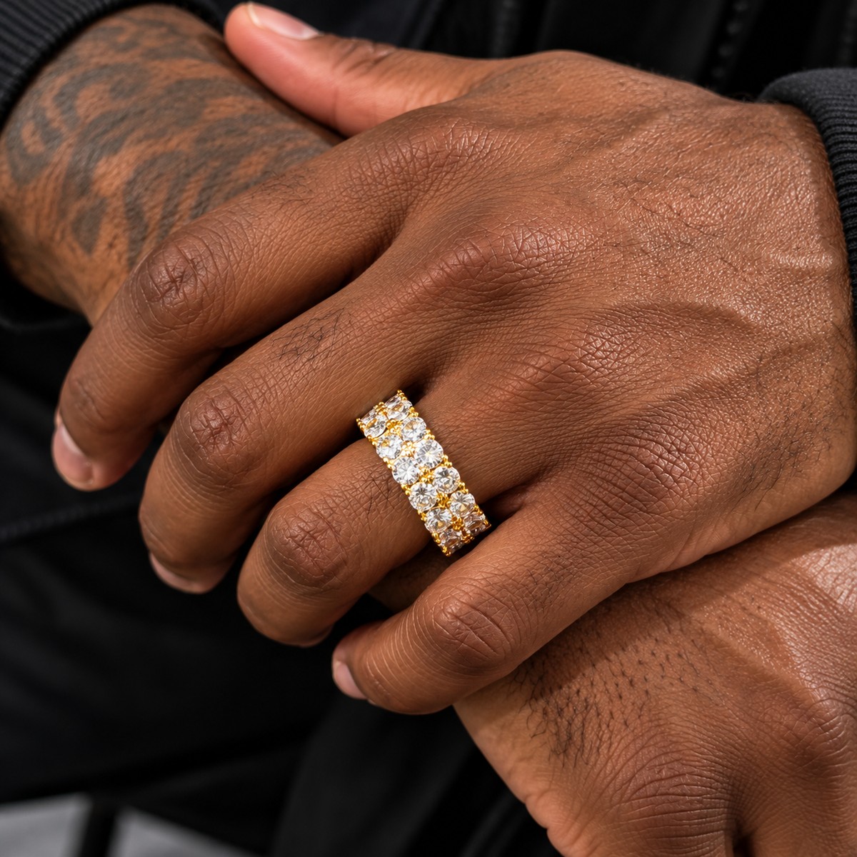 Double Tennis Diamond Ring