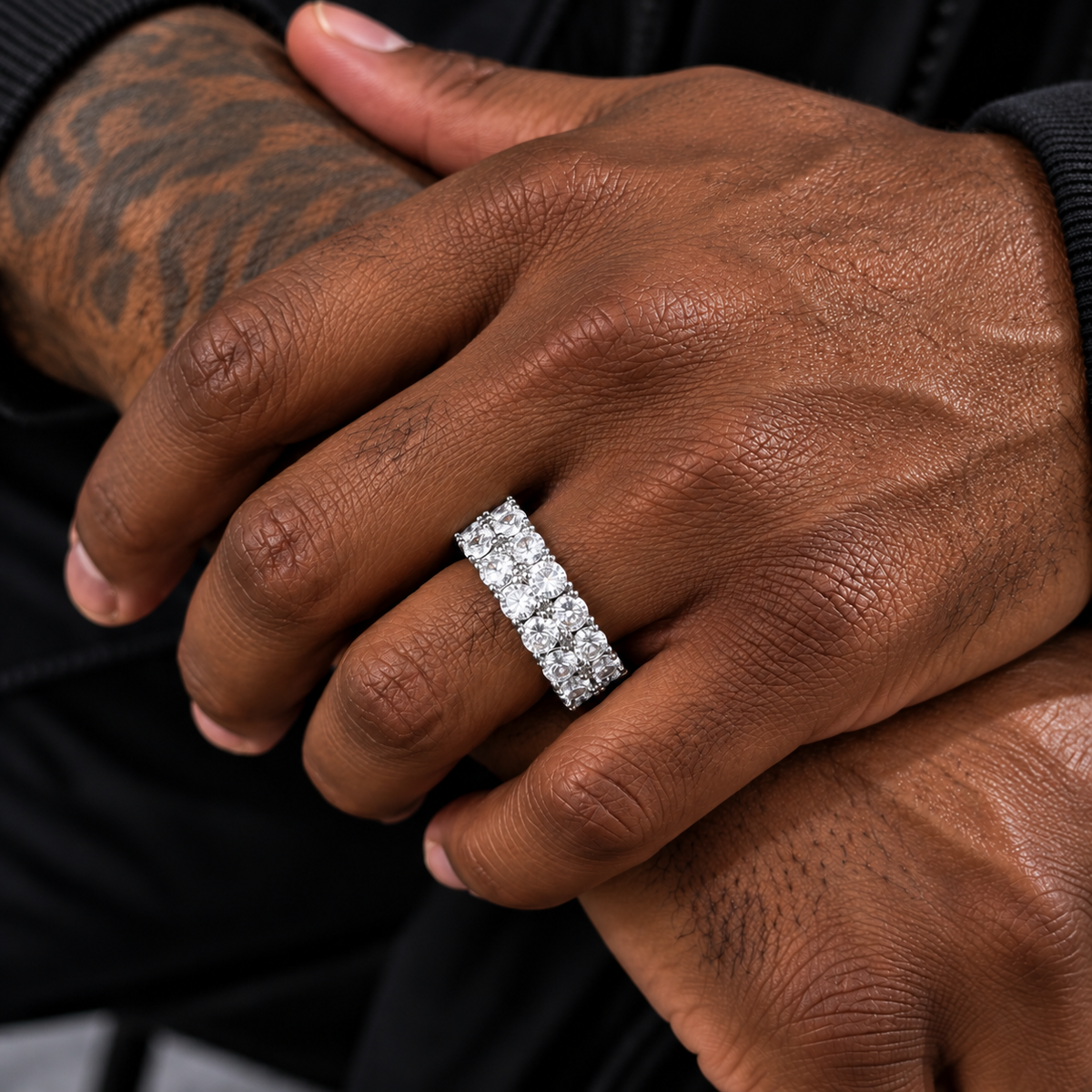 Double Tennis Diamond Ring