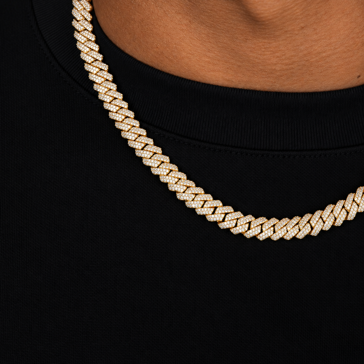 Diamond Prongs 14k Chain 8mm