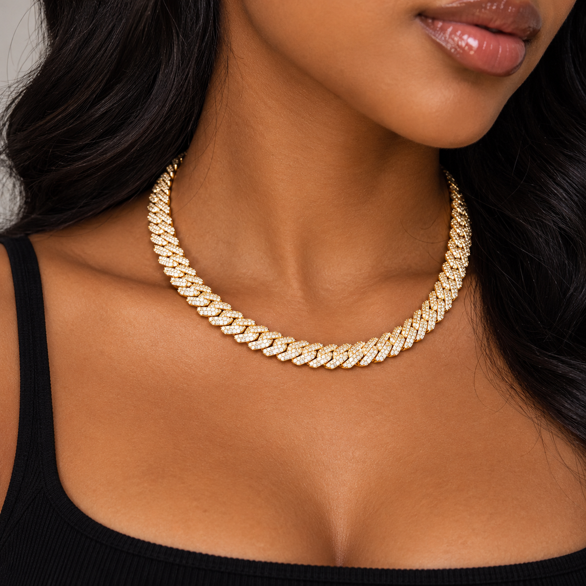 Diamond Prongs 14k Chain 8mm