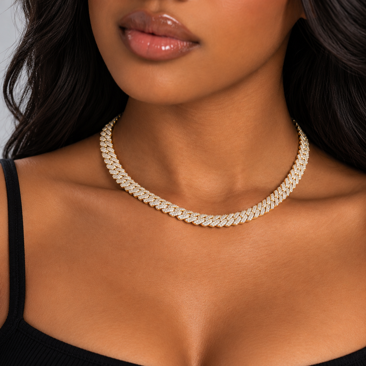 Diamond Prongs 14k Chain 8mm