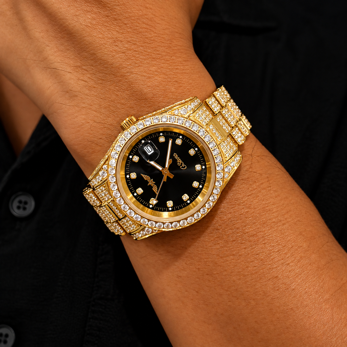 GStars Presidential 18k Gold Diamond Watch