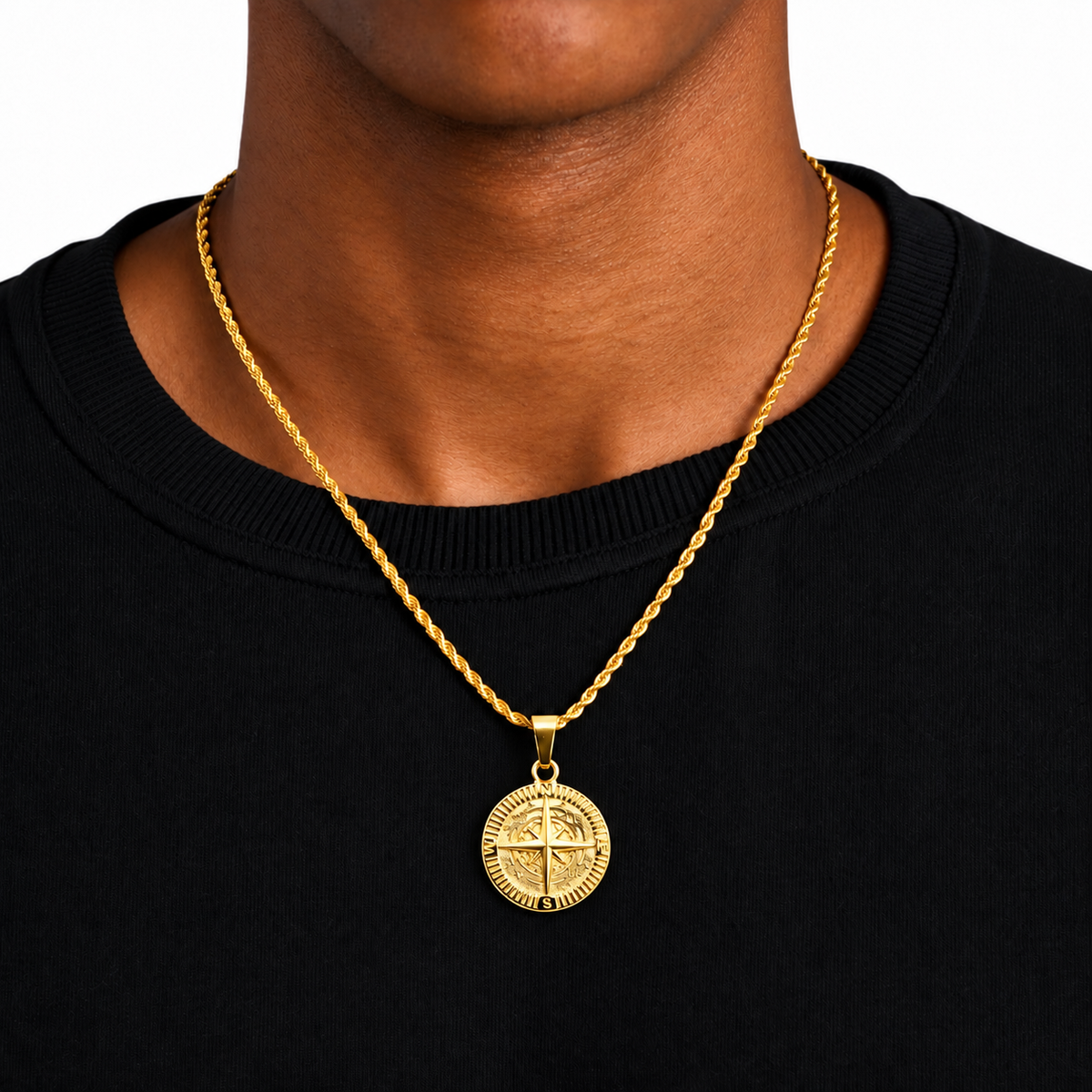 Compass Gold Pendant