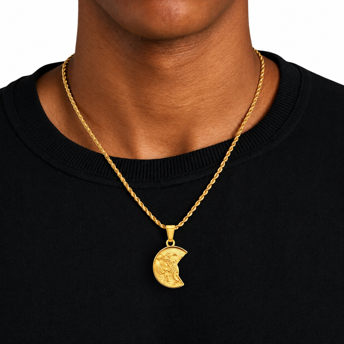 Roman Medallion Gold Pendant