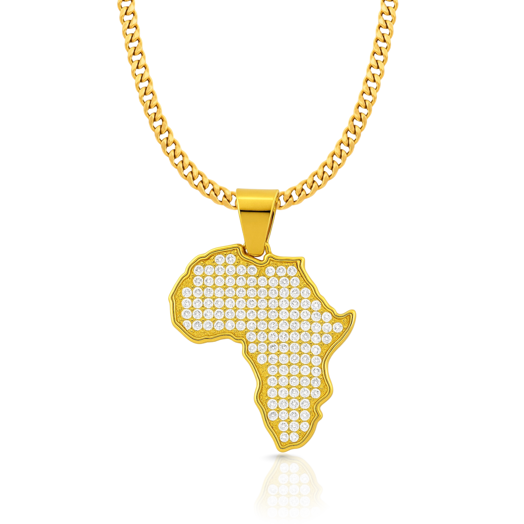 Africa Diamond Gold Pendant