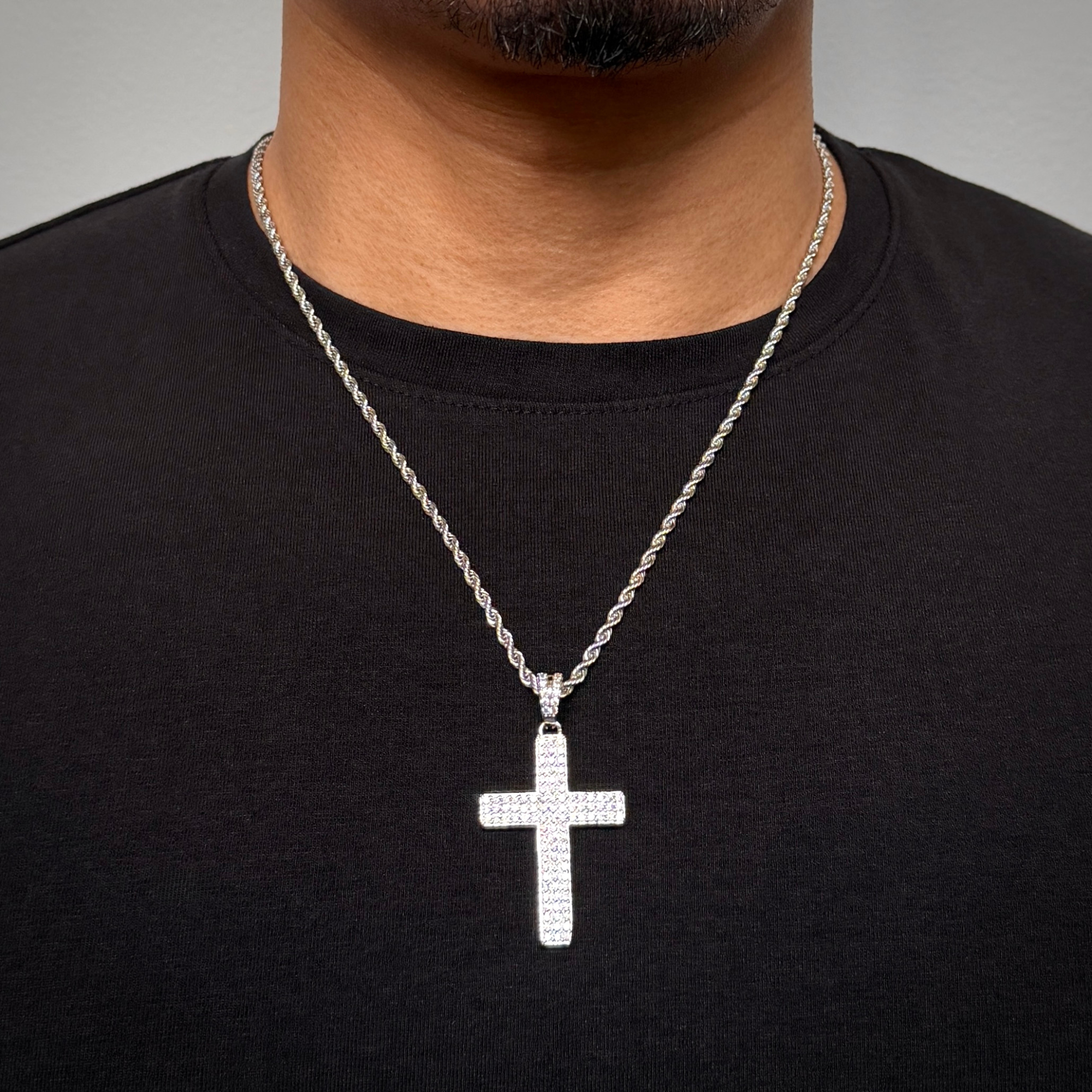 Diamond Paved Cross Pendant