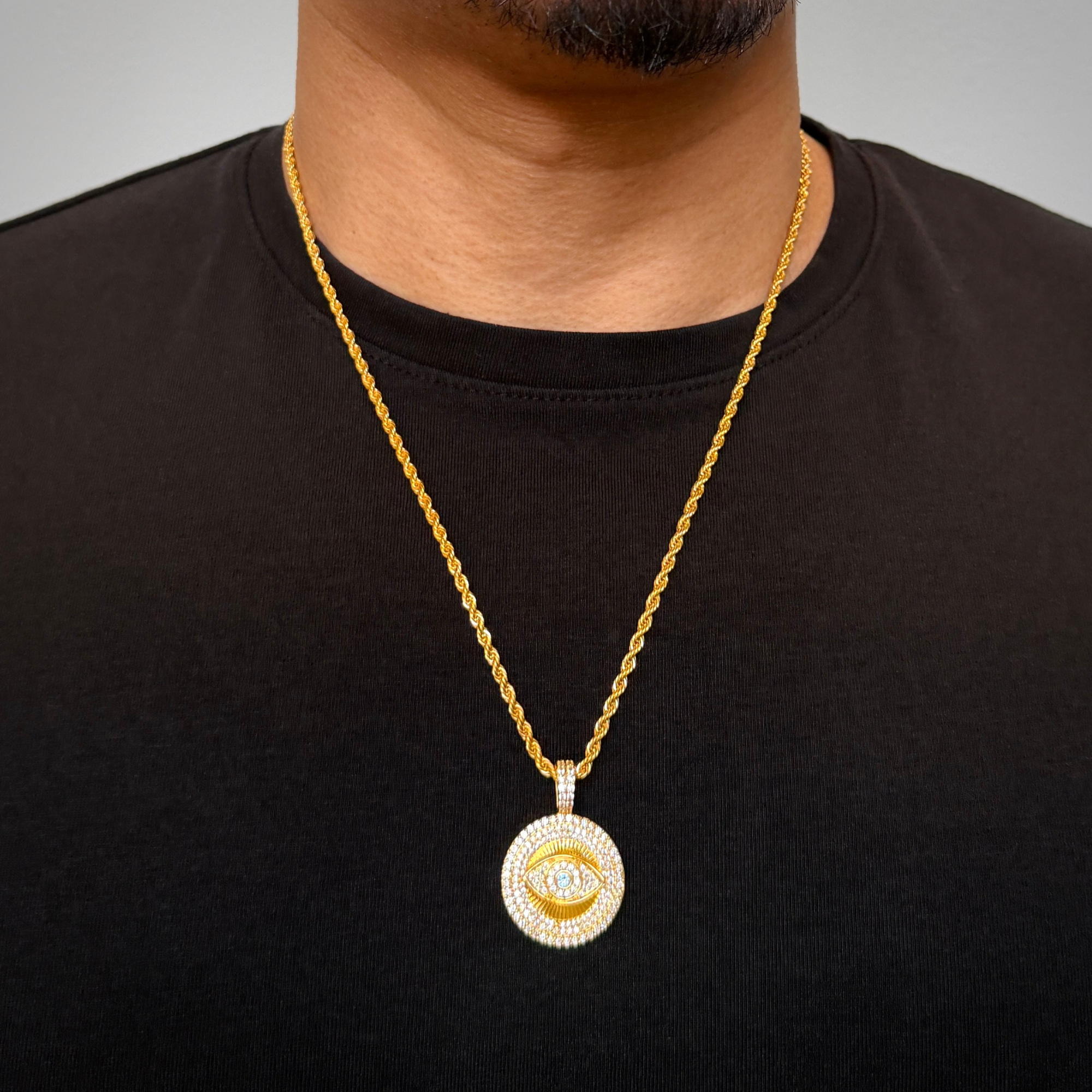 Evil Eye Diamond Gold Pendant