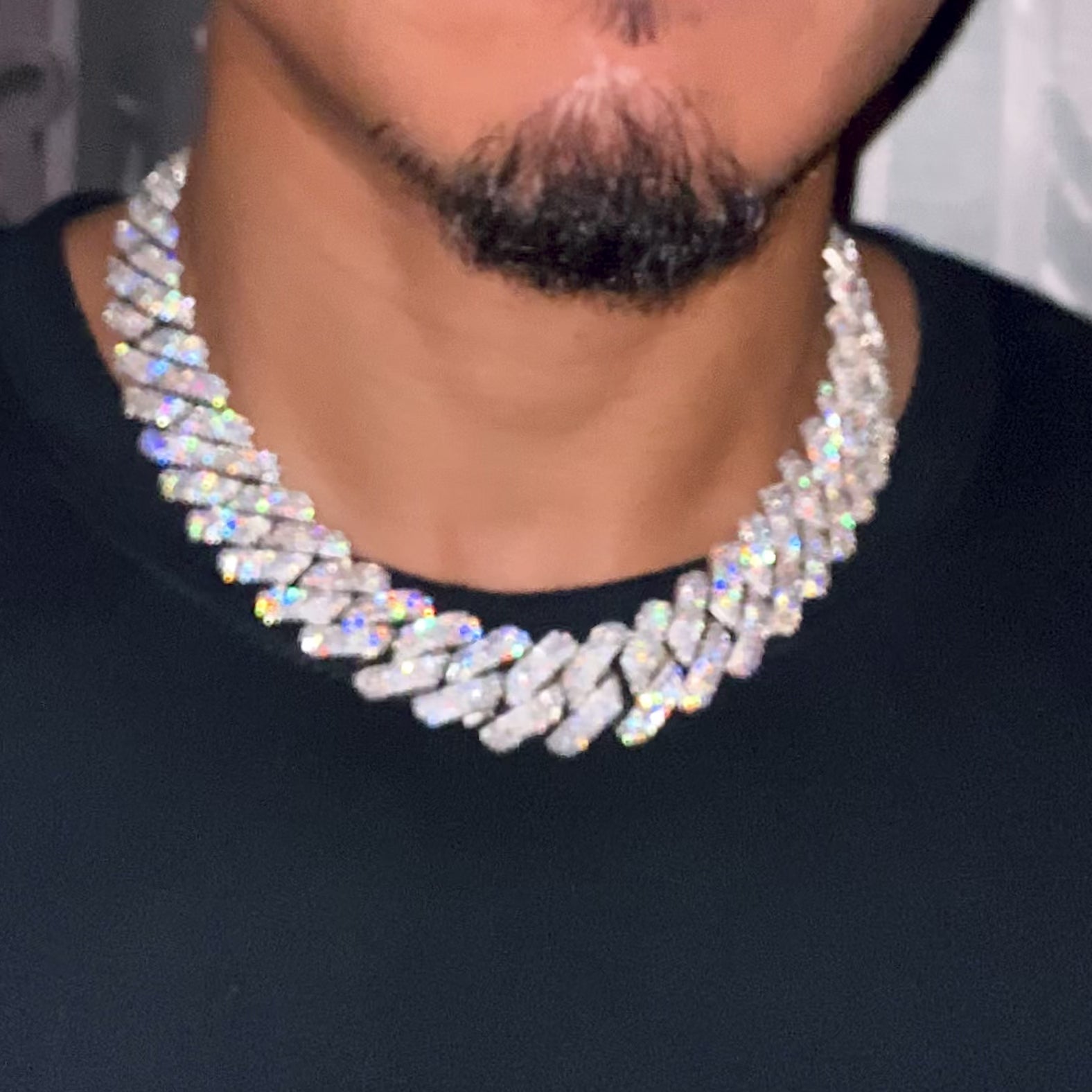 Diamond Prong Chain 19mm – GoldStarsDC Jewelry Co.
